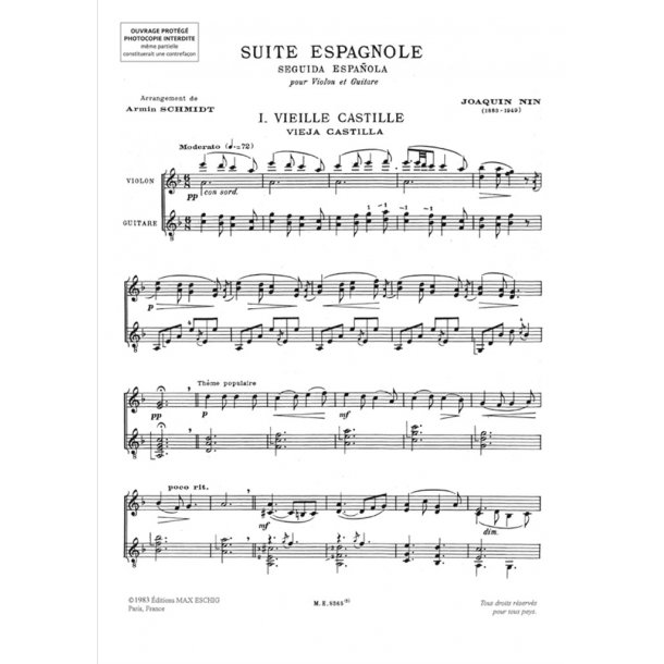 Suite Espagnole Violon-Guitare